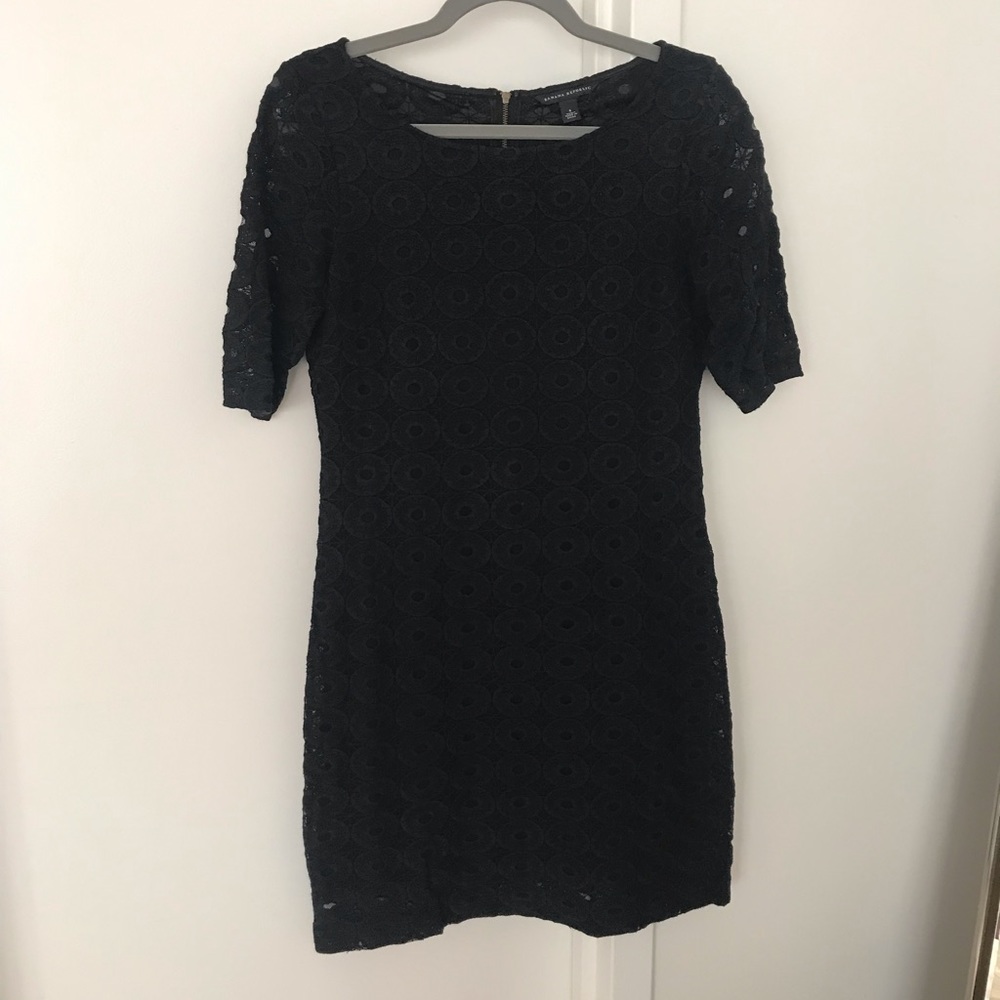 BANANA REPUBLIC black eyelet/lace dress